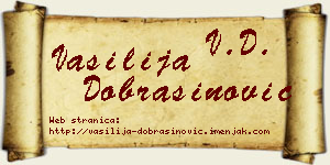 Vasilija Dobrašinović vizit kartica